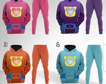 SuperKitties Suit Cosplay Costume Halloween Shirt, SuperKitties Costume Hoodie And Sweatpants, Super Cat Hero Halloween Clothing