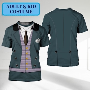 Haunted Mansion Men Butler 3D Shirt, Haunted Halloween Costume For Family Group T shirt, Horror Movie Shirt, Halloween Horror Cosplay