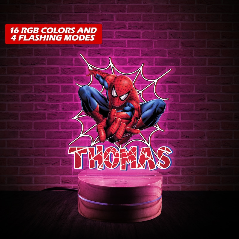 Spiderman Night Light - Etsy