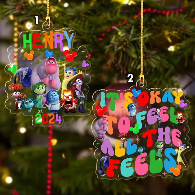 Personalized It's Okay to Feel All the Feels Ornament, Inside Out 2