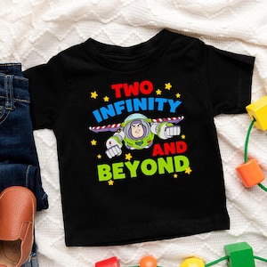 Disney Two Infinity And Beyond Birthday Shirt, Spaceman Birthday T-Shirt, Animated Story Character Shirt, Kid Birthday Disney, Movie Shirt