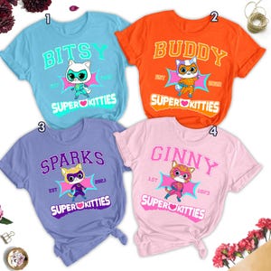 Custom SuperKitties Matching Shirt, Super Kitties Disney TeeFor Kids, SuperKitties Family Matching Tee, Super Kitties Pounce Group Shirt