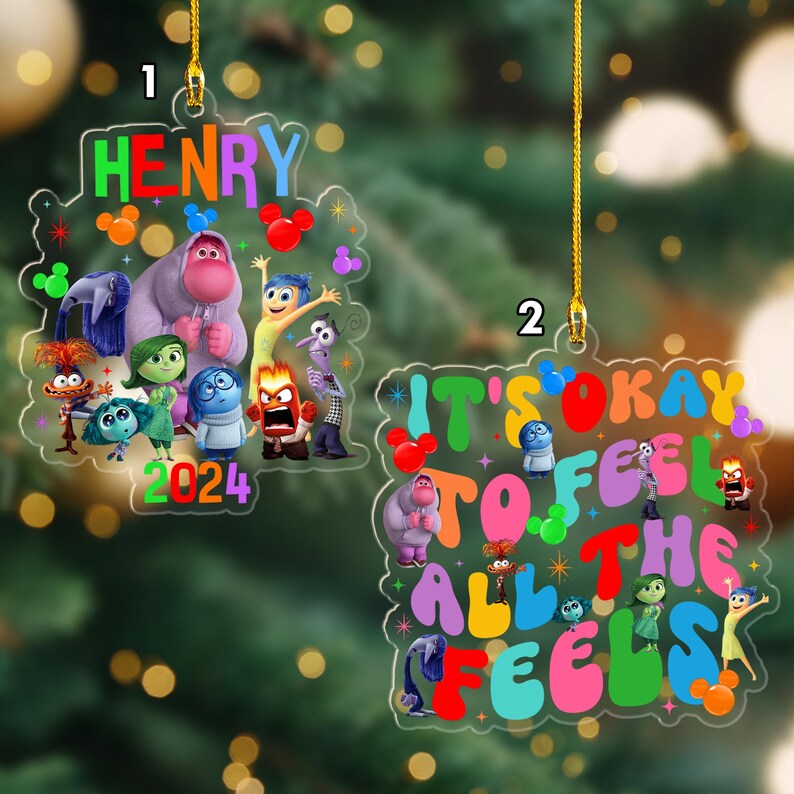 Personalized It's Okay to Feel All the Feels Ornament, Inside Out 2