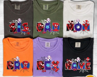 Disney Personalized Spidey And His Amazing Friends T-Shirt, Custom Name Spiderman Hero Theme Kid Shirt, Hero Party Tee, Spidey Birthday Gift
