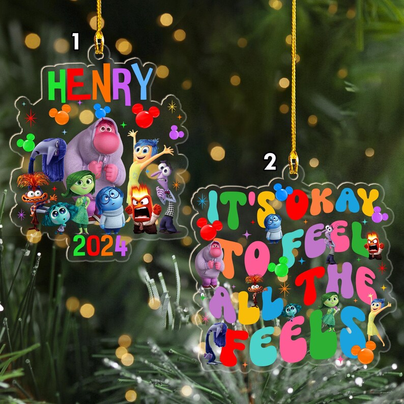 Personalized It's Okay to Feel All the Feels Ornament, Inside Out 2