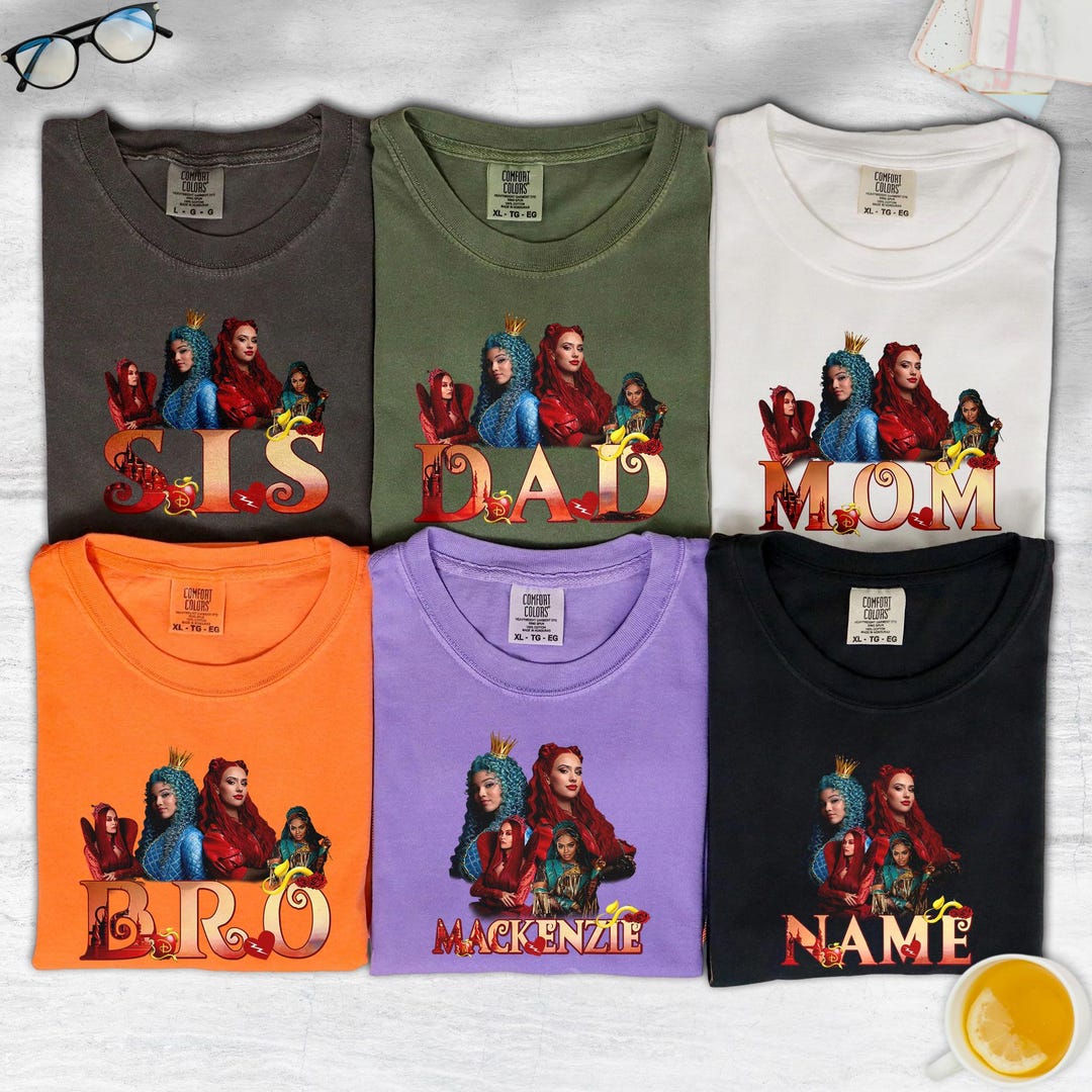Personalized Descendants Alphabet Theme Shirt, Descendants Family ...