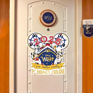 Our 1st Disney Cruise Ship Family Magnet, Personalized 1st Cruise Magnet for Cruise Ship Magnet, Cruise Door Magnet Disney wish Magnet