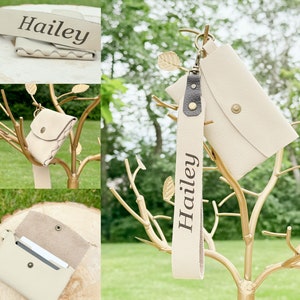 Personalized Wristlet Wallet Wrist Lanyard Credit Card Holder Minimalist Wallet Wallet Keychain Slim Wallet Leather Wristlet Wrist Wallet