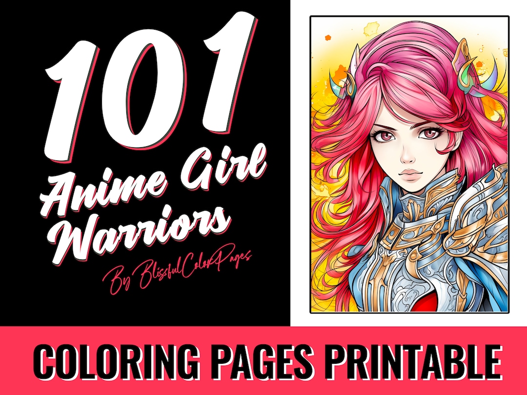 101 Anime Girl Warrior Printable Manga Girl Warrior Coloring Pages ...