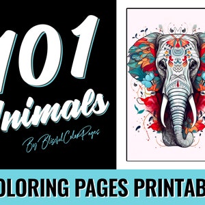 101 AnimalsColoring Pages: Safari Animals Coloring Pages, Forest Animals Coloring Pages, Wild Animals ColoringPages PDF | Digital Download