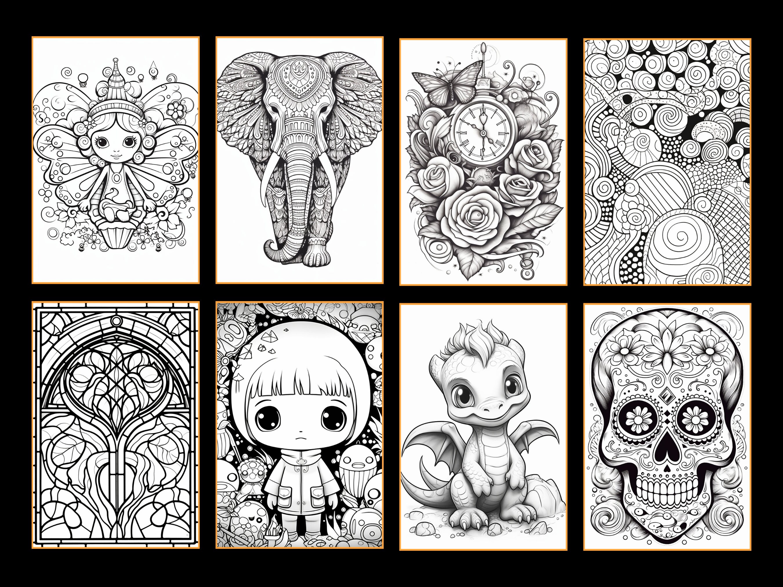 Coloring Pagebundle, 1,900+ Printable Coloring Bundle, Mega Coloring ...