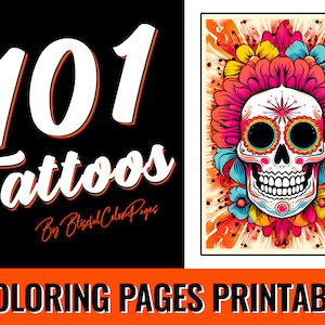 50 Tattoo Adult Coloring Book: An Adult Coloring Book with Awesome, Sexy,  and Relaxing Tattoo Designs for Men and Women Coloring Pages Volume 1  (Paperback)