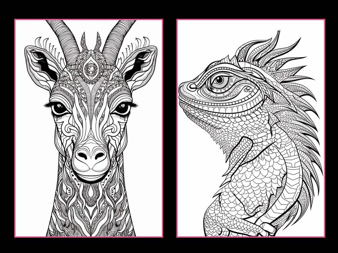 101 Animalscoloring Pages: Safari Animals Coloring Pages, Forest