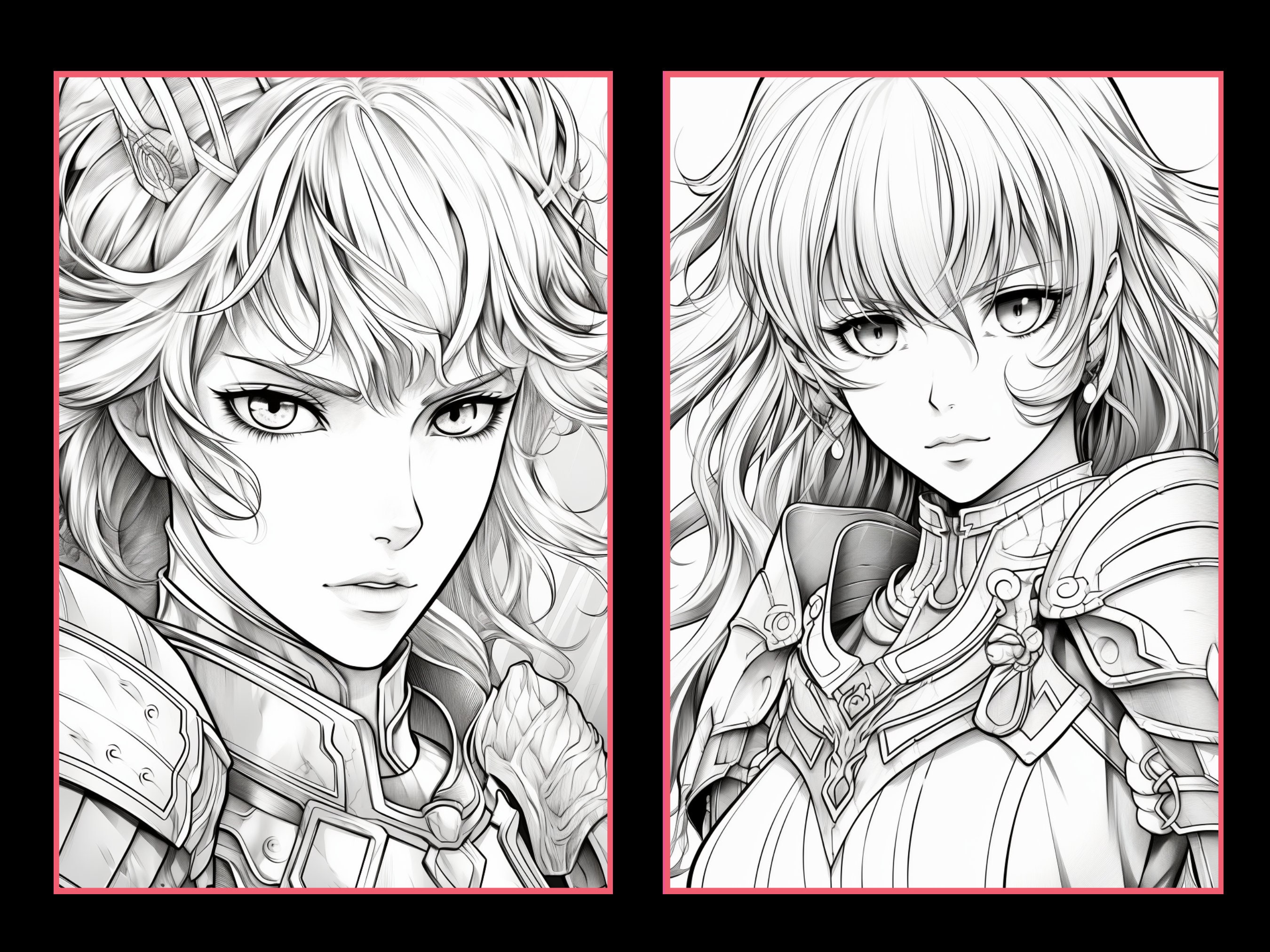 101 Anime Girl Warrior Printable Manga Girl Warrior Coloring Pages