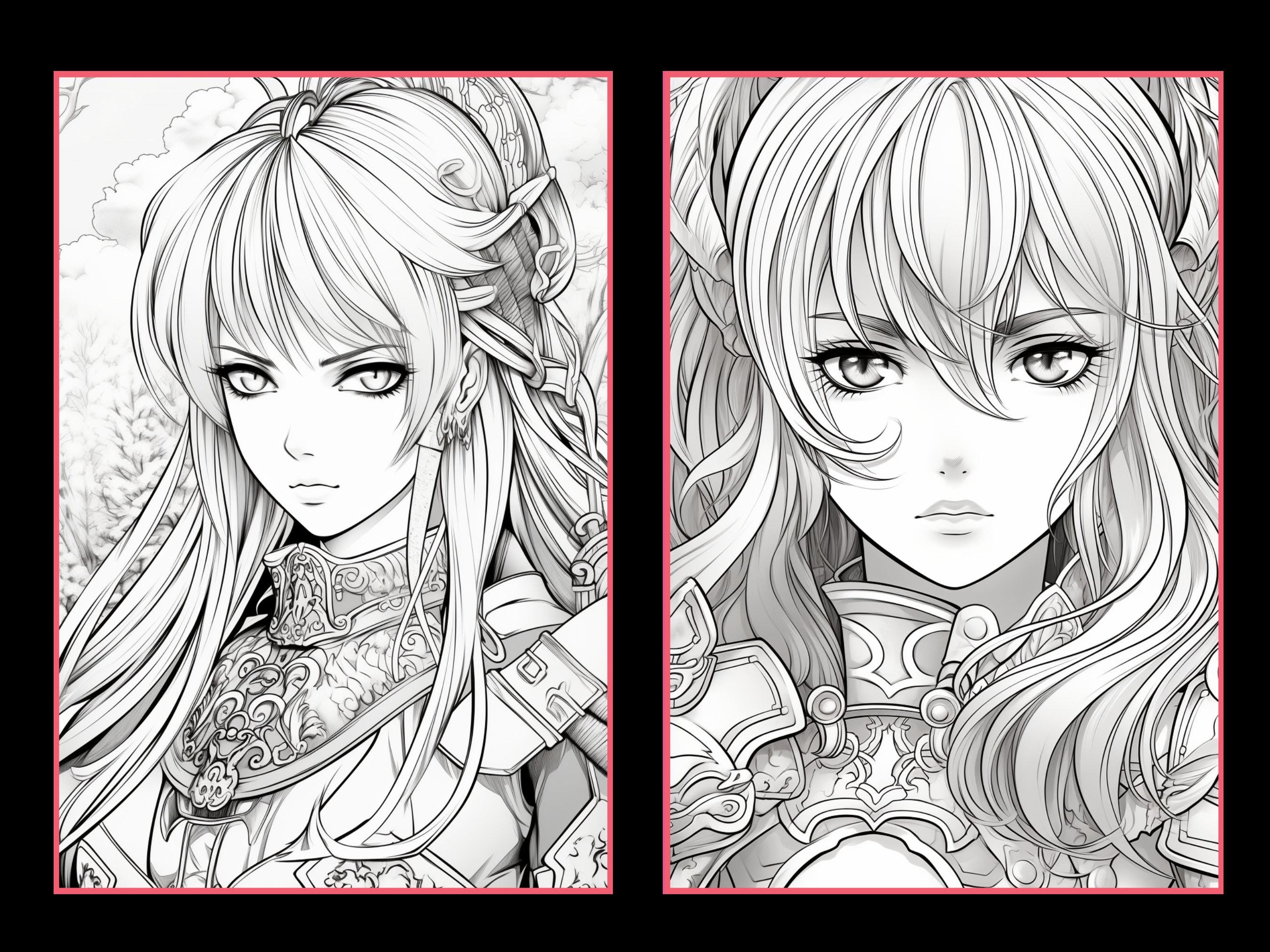 101 Anime Girl Warrior Printable Manga Girl Warrior Coloring Pages