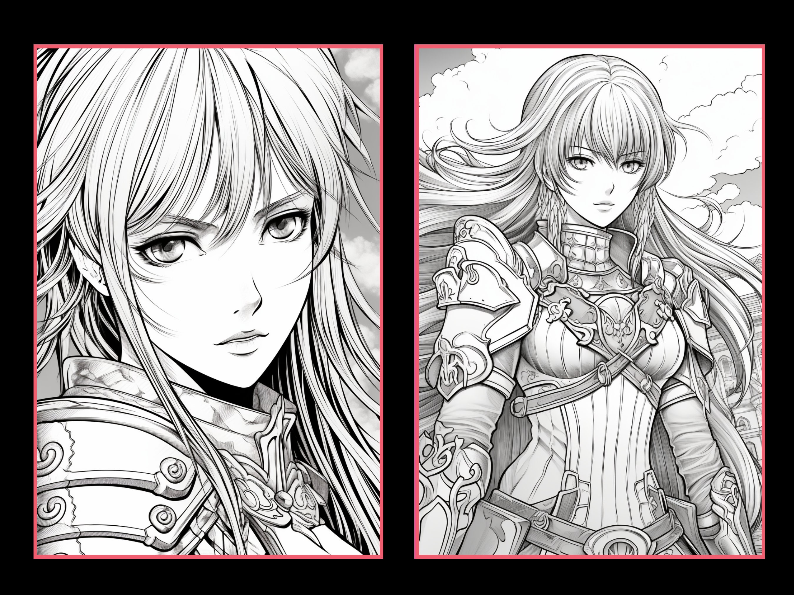 101 Anime Girl Warrior Printable Manga Girl Warrior Coloring Pages