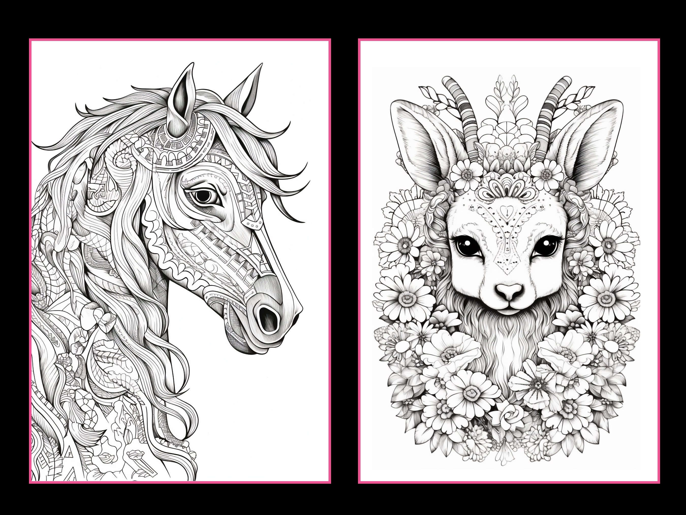 101 Animalscoloring Pages: Safari Animals Coloring Pages, Forest