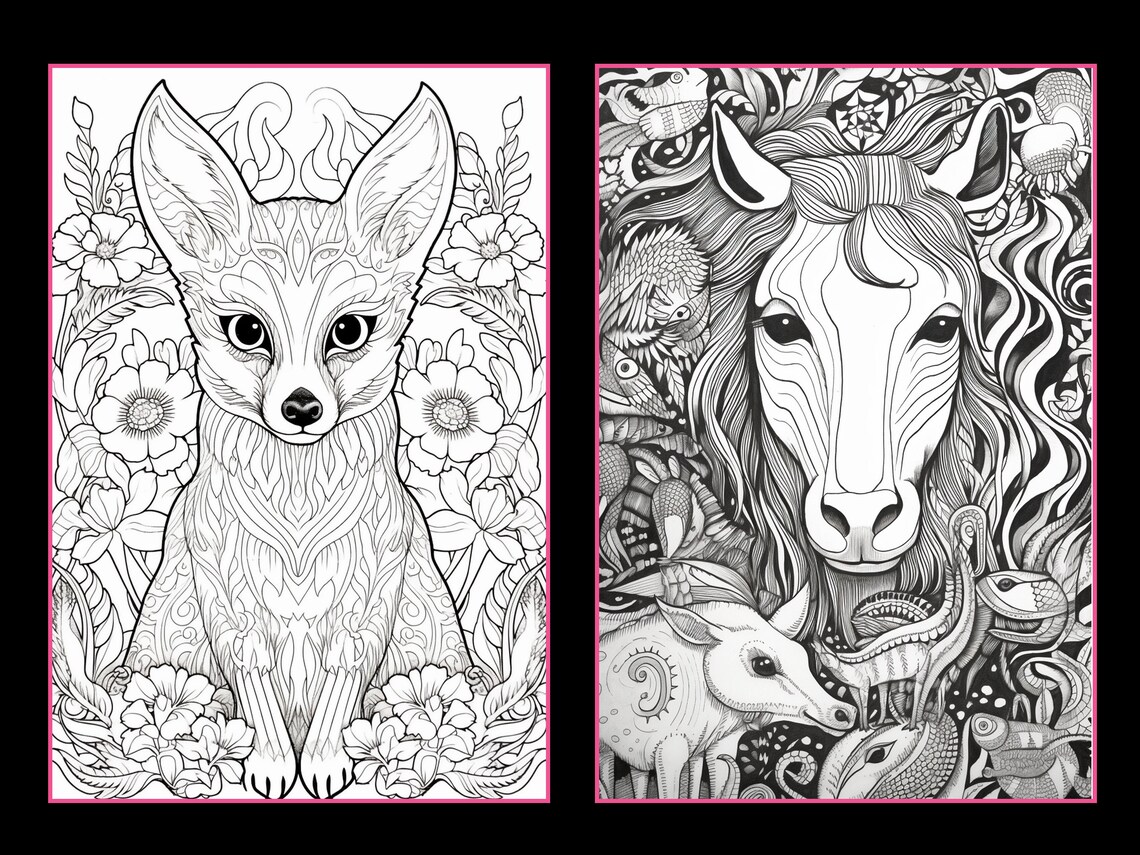 101 Animalscoloring Pages: Safari Animals Coloring Pages, Forest