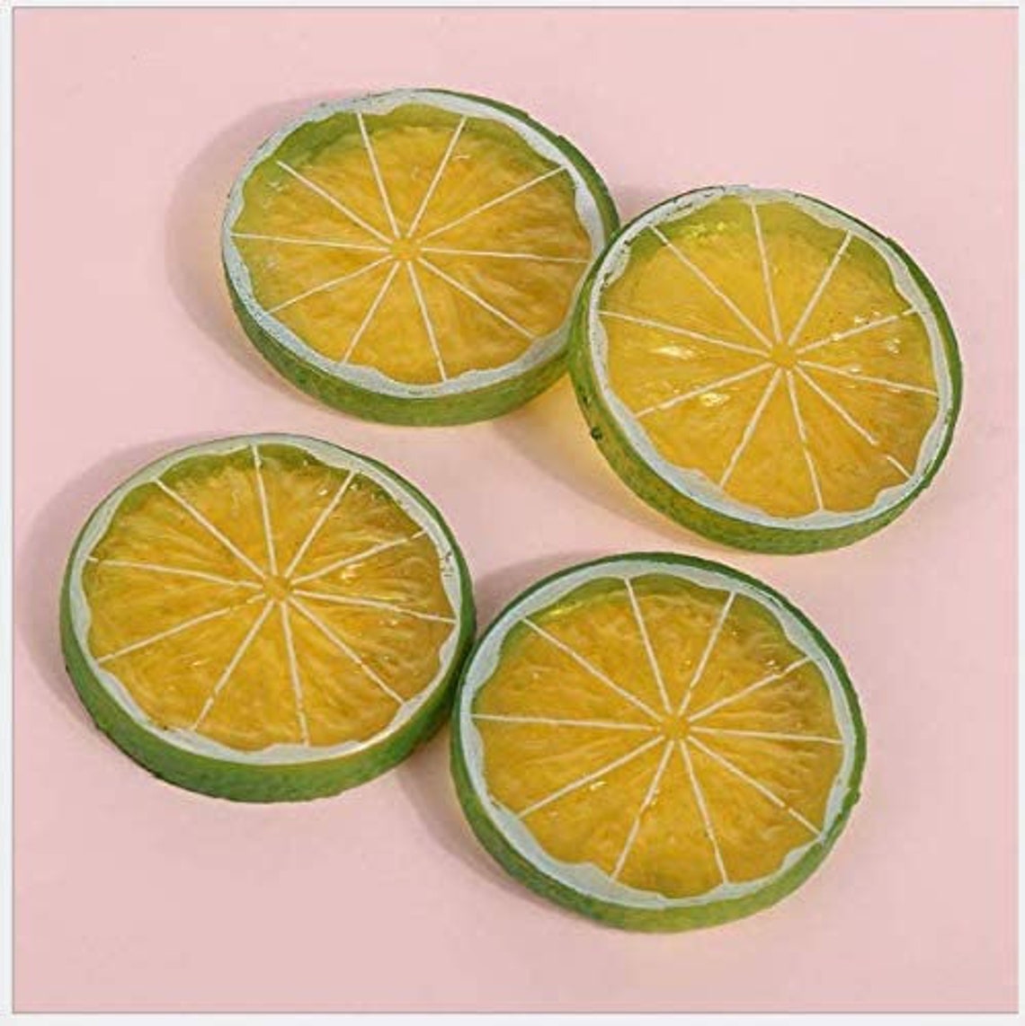 Realistic Faux/fake Lime Slices, Lime Tier Display, Artificial Lime