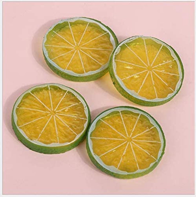Realistic Faux/fake Lime Slices, Lime Tier Display, Artificial Lime