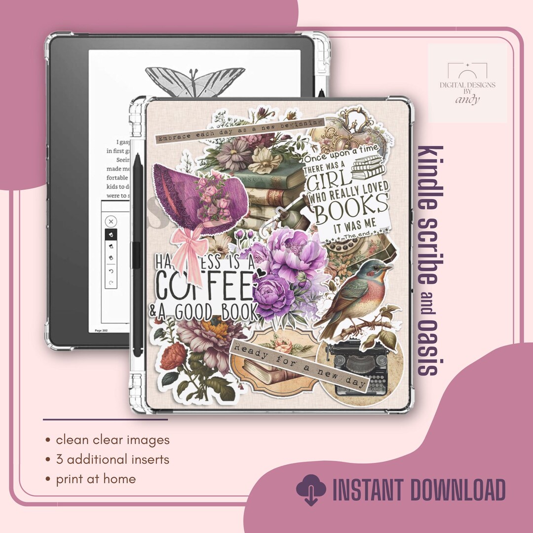 Kindle SCRIBE and OASIS Insert | Victorian Reader | Digital DOWNLOAD - Etsy