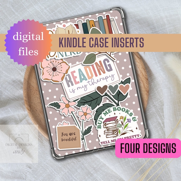 Kindle Insert for Clear Case | Bohemian Chic|  | PNG and PDF | Digital DOWNLOAD