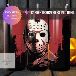 Tasse UND Becher Sublimation Bundle: Retro Horror | 11oz Tassenverpackung | 20oz Becher| PNG und PDF
