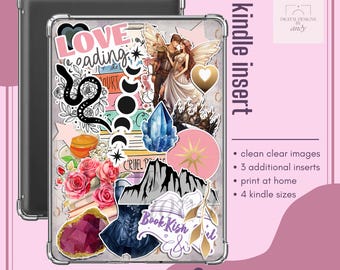 Kindle-inzetstuk voor transparant hoesje | Fantasielezer | PNG en pdf | Digitale DOWNLOAD