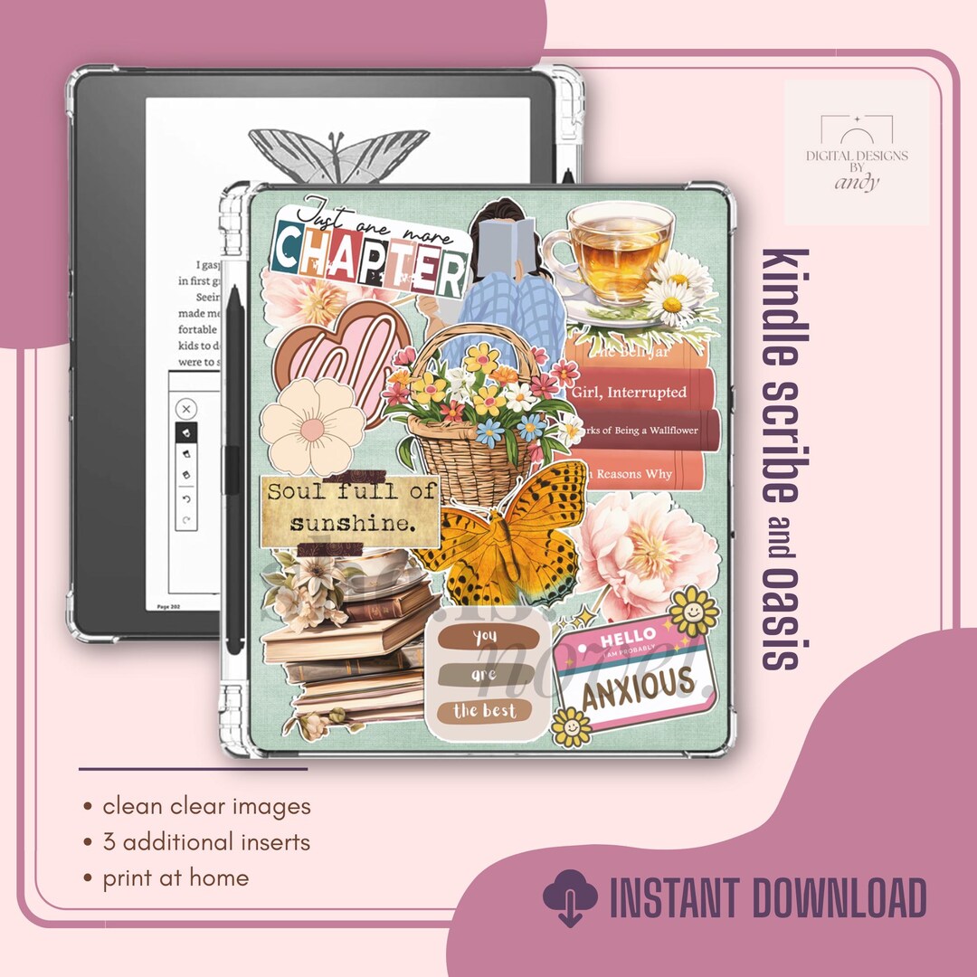 Kindle SCRIBE and OASIS Insert | Anxious Reader | Digital DOWNLOAD - Etsy