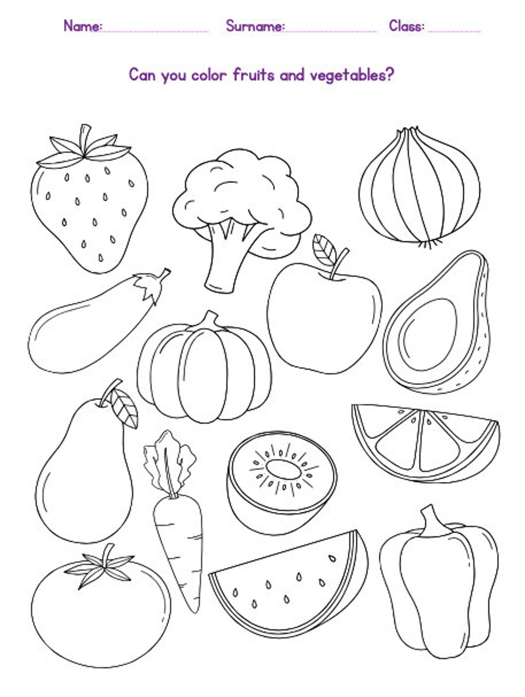 Mini Coloring Book Easy Coloring Printable Pages for Kids, Toddlers ...