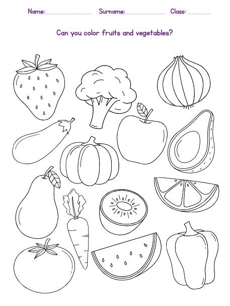 Mini Coloring Book Easy Coloring Printable Pages for Kids, Toddlers ...