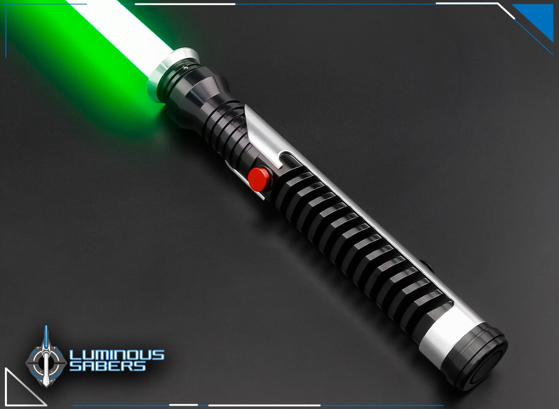 Quigon Jinn Episode 1 Deep Groove Neopixel Lightsaber, Halloween