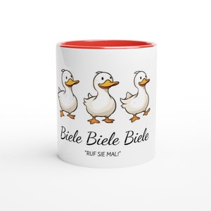 Biele Biele Biele, Ruf Sie Mal Tasse Lustige Meme Kaffeetasse, Einzigartiges Geschenk, Bürotasse, Humorvolle Dekoration Ceramic Red