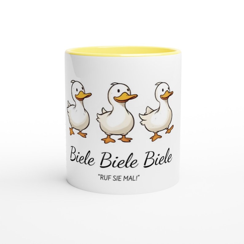Biele Biele Biele, Ruf Sie Mal Tasse Lustige Meme Kaffeetasse, Einzigartiges Geschenk, Bürotasse, Humorvolle Dekoration Ceramic Yellow