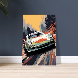 Porsche Evolution Artwork Vintage Car Poster Retro Minimalist Decor Unique Gift Idea Automotive Evolution Art Unique Car Enthusiast Gift