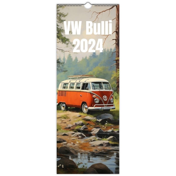 2024 Retro Volkswagen Bulli Calendar 2024 - Vintage VW Bus Wall Calendar, Perfect Collector’s Gift, Classic Car Enthusiast Decor