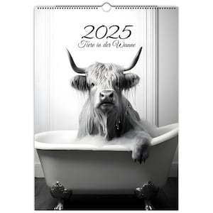 Animal calendar 2025 funny wall calendar with animals funny black and white decoration calendar 2025 family calendar monthly planner