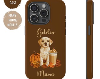 Fall Golden Retriever Halloween Phone Case,Golden Mama Phone Case,Gift for Dog Lover,Gift for Golden Retriever Mom,Dog Lover Gift , Pet Gift
