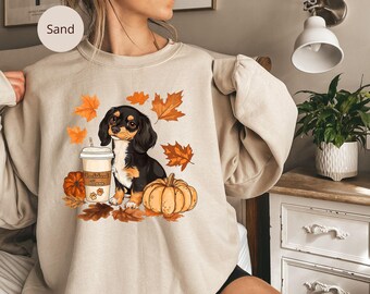 Dachshund Fall Sweatshirt, Halloween Dachshund Sweatshirt, ,Dachshund Sweater, Dachshund gift, Dachshund shirt, ,Dachshund Gifts, Dog Lover