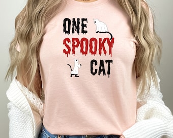 猫のハロウィンシャツ、面白いゴースト猫Tシャツ、不気味な猫Tシャツ、猫好きへのギフト、かわいい黒猫シャツ、かわいいゴースト猫Tシャツ、猫好きシャツ