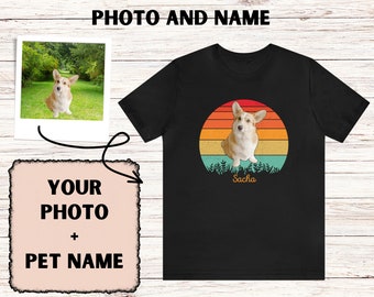 Custom Dog Vintage Shirt, Custom Pet Shirt, Dog Lover Gift, Dog Lover T-Shirt, Personalized Shirts, Cat Owner Shirt, Dog Photo Shirt