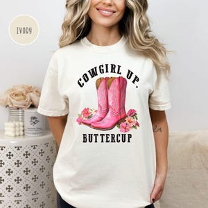 CowGirl Western Shirt,Western T Shirt, Pink Retro Western 90s Cowboy Tee,Western Gifts, Rodeo Shirt,Wild West Graphic Shirt, Comfort Colors®