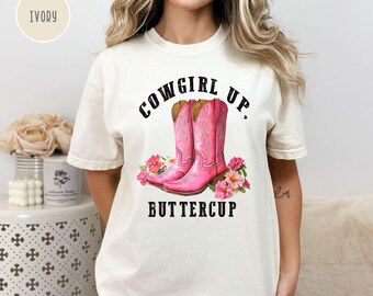 CowGirl Western Shirt,Western T Shirt, Pink Retro Western 90s Cowboy Tee,Western Gifts, Rodeo Shirt,Wild West Graphic Shirt, Comfort Colors®