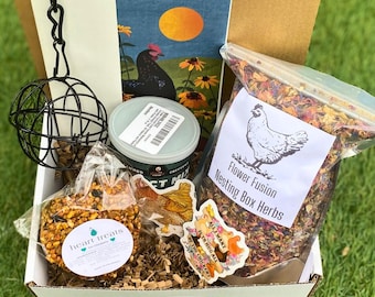 Mini Chicken Lover Gift Box: Toys, Treats & Art for Backyard Flock