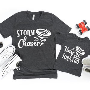 Matching Family Shirts | Mother Daughter Matching Shirts | Storm Chaser Tiny Tornado | Mama And Mimi Shirts | Mom And Son Set | Baby Shower