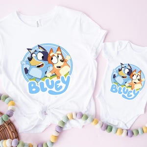 Bluey Family Shirt, Blue Dog Shirt, Blue and Friends Shirt, Gift for Friend, Blue Dog Kids Tshirt, Gift for Birthday, Blue T-Shirt