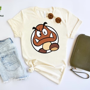 Goomba Shirt, Super Mario Goomba Shirt, Birthday Gift, Retro Game Shirt, Gift for Gamer, Video Game Shirt, Cartoon Shirt, Fun Shirt for Kids