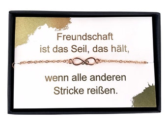 NataschaWoge® GESCHENK mini Unendlichkeit Edelstahl Freundin minimalistisch Armband Freundschaftsarmband Freundschaft Schmuck Geburtstag