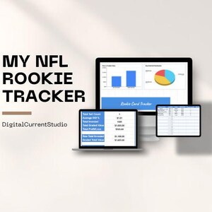 Rastreador definitivo de tarjetas de novatos de la NFL / Hoja de cálculo de Google para tarjetas de fútbol americano / Gestión de valor, ganancias y comparaciones de eBay