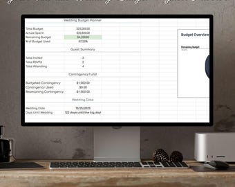 結婚式の予算プランナーとゲストリストトラッカー：Googleスプレッドシートテンプレート（デジタルダウンロード）